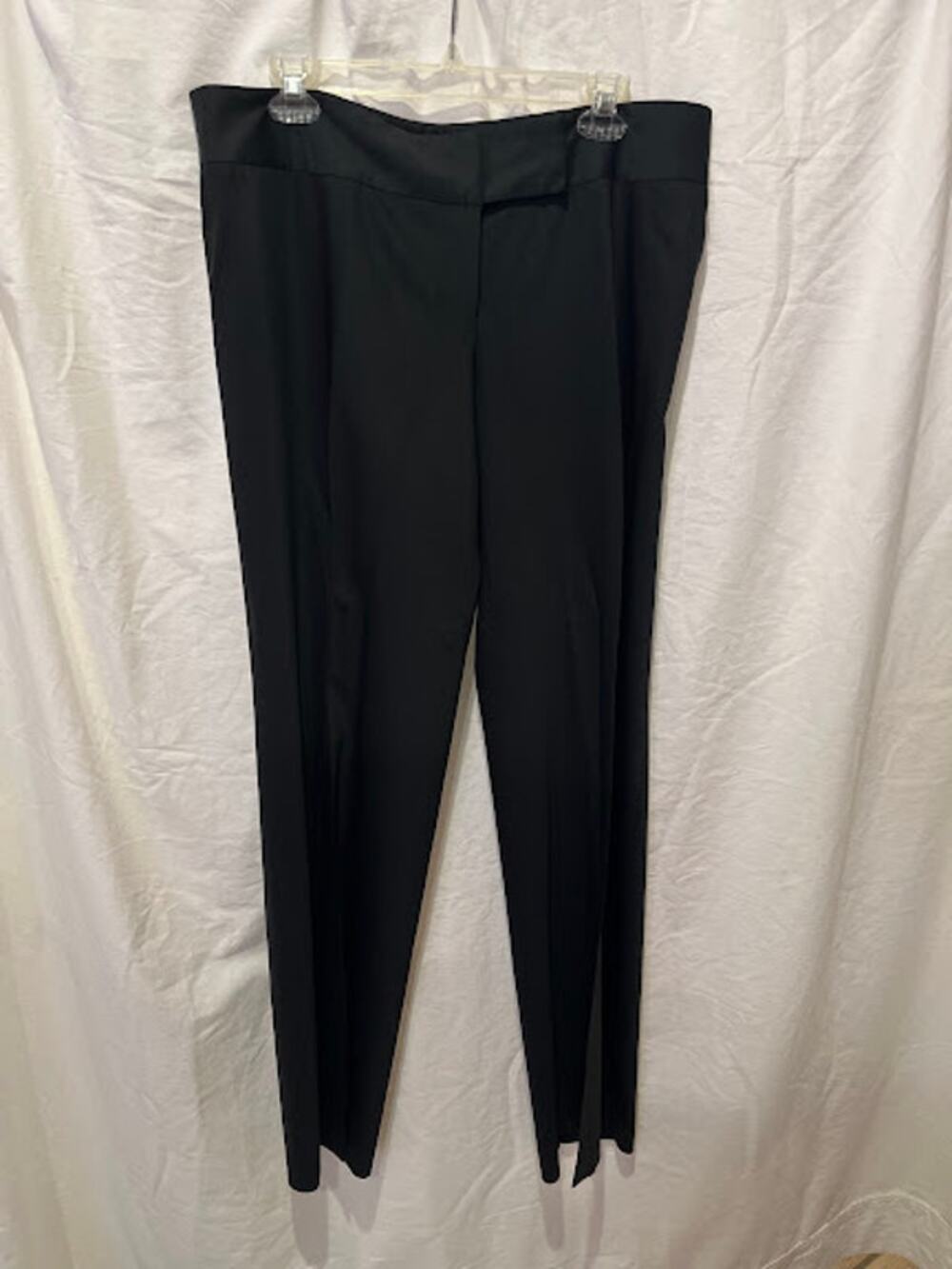 Zanella Gaby Black Pants Full Leg Vintage 80s Designer Womens